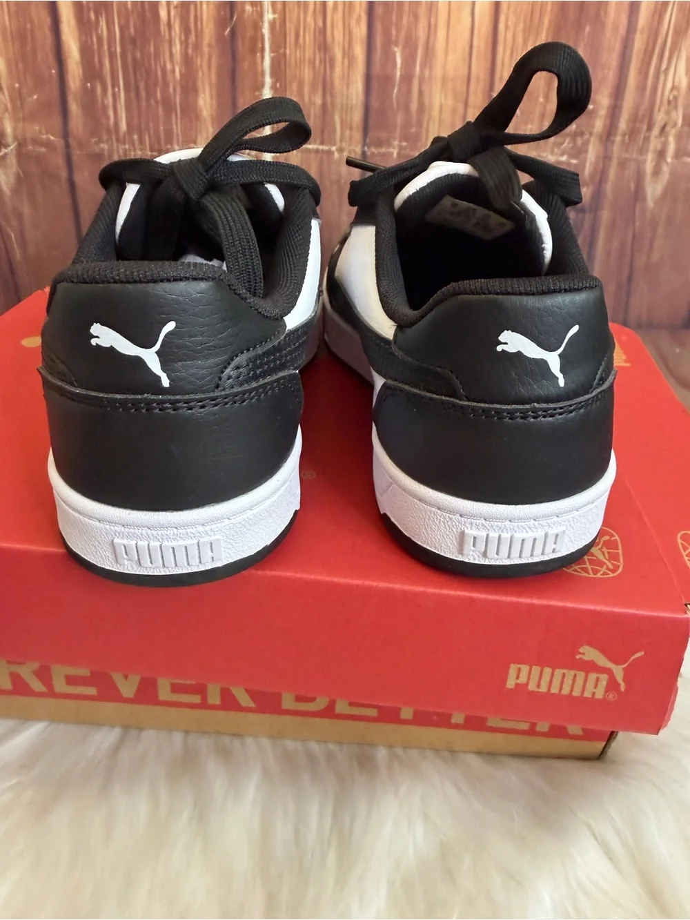 Puma Kids Caven 2.0 PS Black White Sneakers Shoes Size 3C